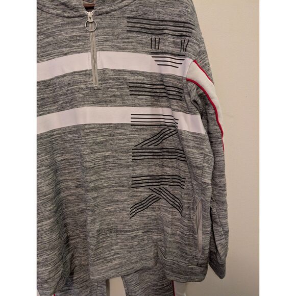 Vtg 2018 Victoria's Secret PINK Gray Quarter Zip Sweatshirt & Jogger Set - Picture 2 of 5